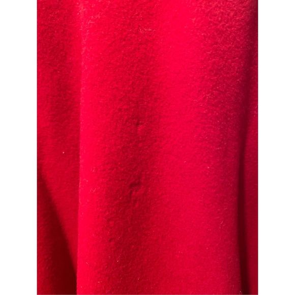 Vintage Pendleton Red Virgin Wool Women’s Cape Coat Sz Small Black Buttons - Picture 8 of 13